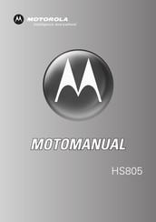 Motorola HS805 Motomanual