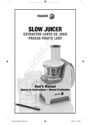 Fagor SLOW JUICER Manual De Instrucciones