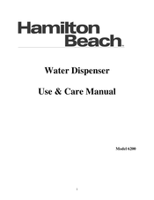 Hamilton Beach 6200 Manual De Instrucciones Y Mantenimiento