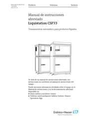 Endress+Hauser Liquistation CSF33 Manual De Instrucciones