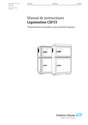 Endress+Hauser Liquistation CSF33 Manual De Instrucciones