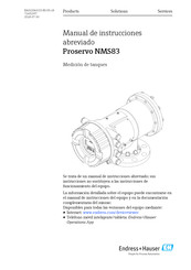 Endress+Hauser Proservo NMS83 Manual De Instrucciones