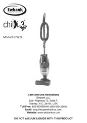 Ewbank chilli 3 HSVC3 Manual De Instrucciones