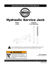 Omega Lift Equipment 21022 Instrucciones De Funcionamiento Y Manual De Piezas