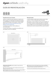 Dyson airblade wash+dry Guía De Preinstalación