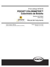 Hach POCKET COLORIMETER Manual Del Instrumento