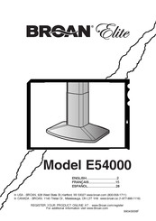 Broan Elite E54000 Manual Del Usuario