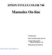 Epson STYLUS COLOR 740 Manuales On-Line