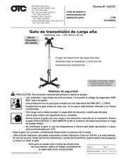 OTC 014-00942 Lista De Piezas E Instrucciones De Operación