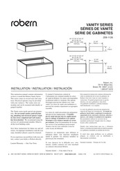 Robern VANITY Serie Manual De Instrucciones