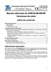 Technische Alternative UVR16x2E-NP Manual Adicional