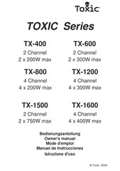 Toxic TX-1600 Manuel De Instrucciones