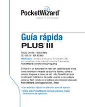 PocketWizard PLUS III Guía Rápida