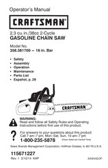 Craftsman 358.381700 Manual Del Usuario