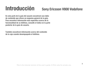 Sony Ericsson V800 Manual Del Usuario