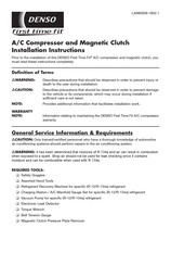 Denso First Time Fit A/C Guia De Inicio Rapido