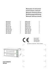 Moretti Forni PD 105.105 Manual Instrucciones