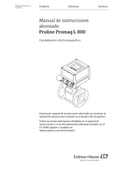 Endress+Hauser Proline Promag L 800 Manual De Instrucciones Abreviado