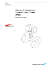 Endress+Hauser Proline Prowirl F 200 HART Manual De Instrucciones