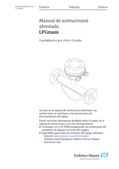 Endress+Hauser LPGmass Manual De Instrucciones Abreviado