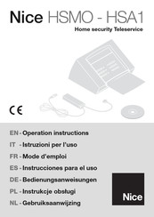 Nice HSA1 Instrucciones Para El Uso