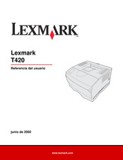 Lexmark T420 Referencia Del Usuario