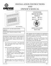 Empire SR-10-3 Instrucciones De Instalación Y Manual Del Propietario