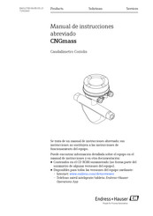 Endress+Hauser CNGmass Manual De Instrucciones Abreviado