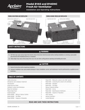 Aprilaire 8140 Instrucciones De Instalación Y Funcionamiento