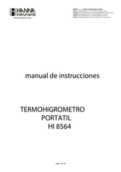 Hanna HI 8564 Manual De Instrucciones