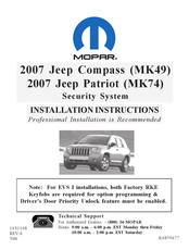 Mopar 82209703 Instrucciones Para La Instalación