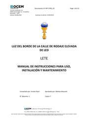 OCEM LETE Manual De Instrucciones Para Uso, Instalación Y Mantenimiento