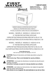 Homak security FIRST WATCH HS50431918 Guía De Utilización Y Directivas De Funcionamiento