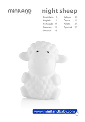 miniland baby night sheep Manual Del Usuario