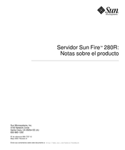 Sun Fire 280R Notas Sobre El Producto