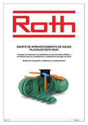 Roth RAIN 10000 Eco Manual De Transporte, Instalación Y Mantenimiento