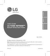 Lg TONE INFINIM HBS-900 Guia Del Usuario