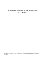 Motic AE30 Manual Del Usuario