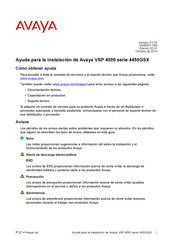 Avaya VSP 4000 Serie Ayuda Para La Instalación