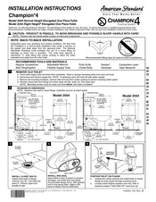 Ameican standard Champion 4 2004 Instrucciones De Instalación