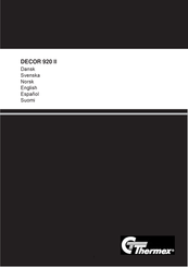 THERMEx DECOR 920 II Manual Del Usuario