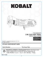 Kobalt 0858978 Manual Del Usuario