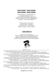 Ravaglioli RAV733PR Manual De Instrucciones. Piezas De Repuesto