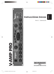 Behringer V-AMP Pro Instrucciones Breves