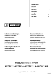 Vetus HYDRF24 Manual De Manejo Y Instrucciones De Instalación