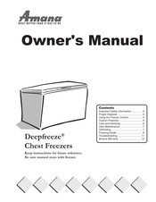 Amana Deepfreeze AC101KW Manual Del Propietário