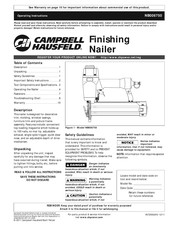 Campbell Hausfeld NB006750 Manual De Instrucciones De Operación