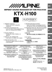 Alpine KTX-H100 Manual De Operación