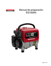 Honda Power Products EG1000N Manual De Preparación