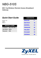 Zyxel NBG-510S Guia De Inicio Rapido